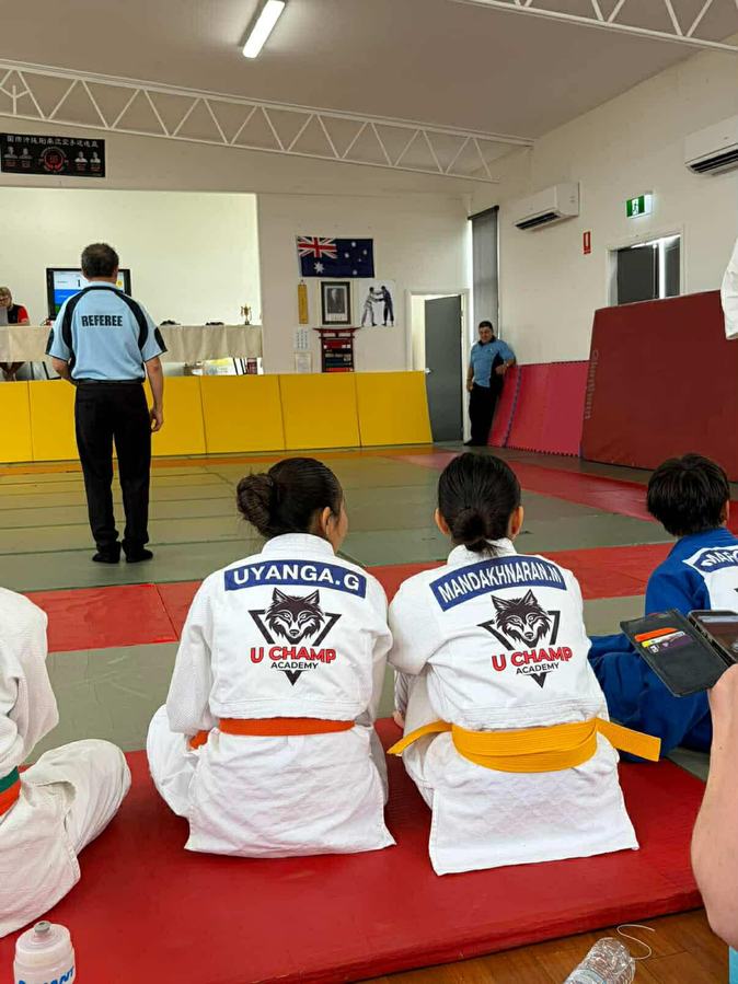 U Champ Academy Judo students wearing the club patch